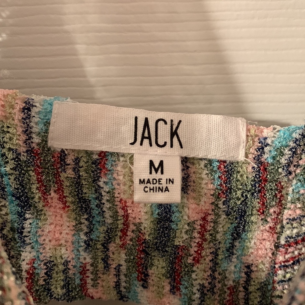 Jack Multicolored Top With Fringe, Size M - image 7